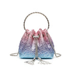 Talon Gradient Rhinestone Fringe Handbag
