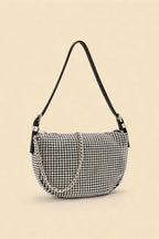 Olga Silver Rhinestone Shoulder Bag