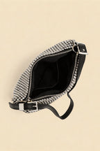 Olga Silver Rhinestone Shoulder Bag