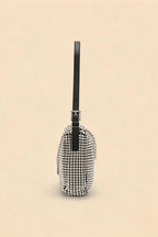 Olga Silver Rhinestone Shoulder Bag