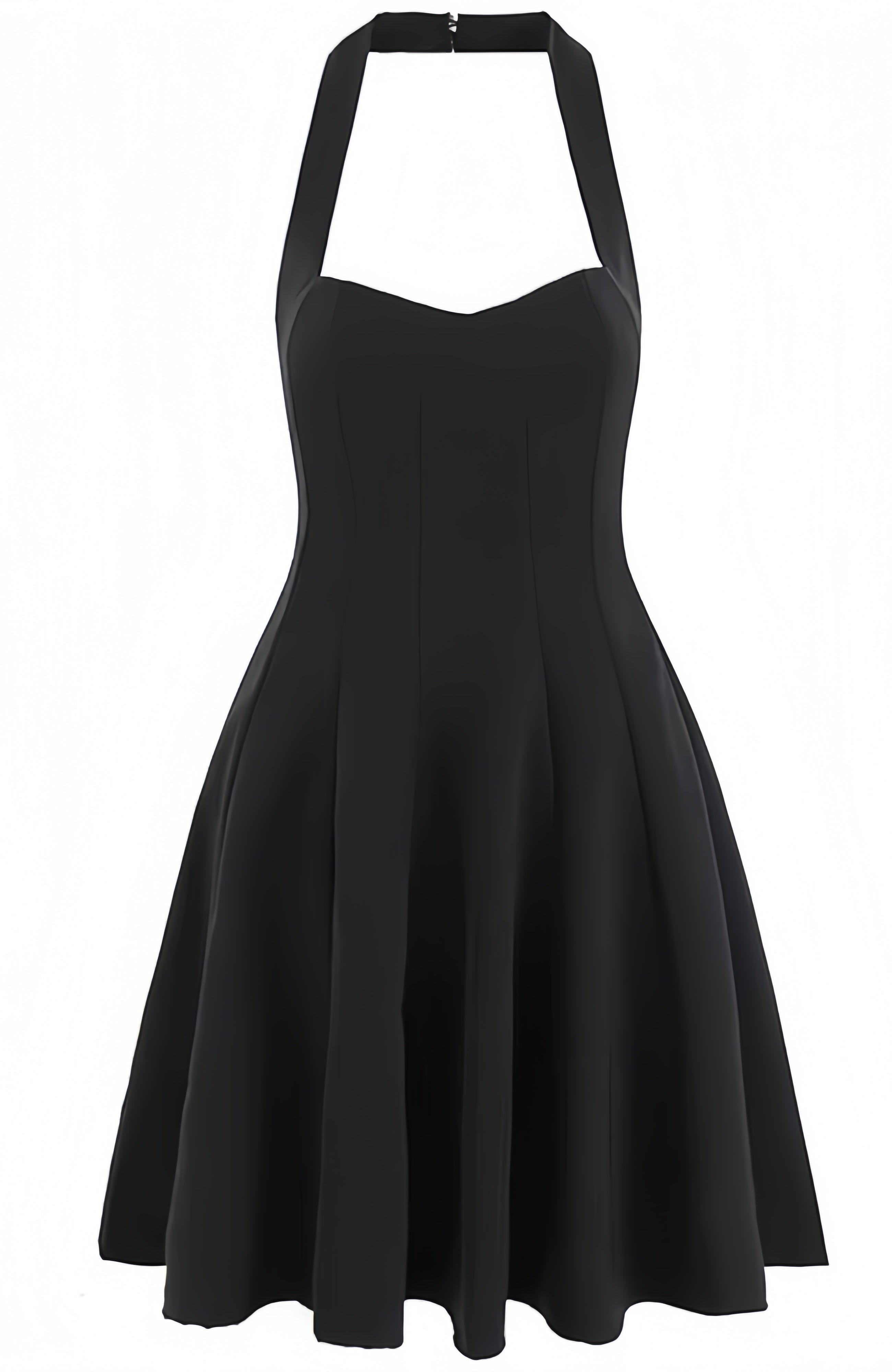 Rory Black Halter Mini Cocktail Dress