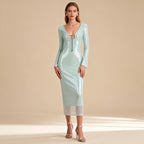 Serena Light Blue Sequin Maxi Dress