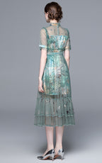 Sloane Mint Green Mesh Maxi Dress