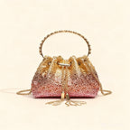 Talon Gradient Rhinestone Fringe Handbag