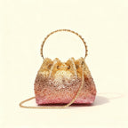 Talon Gradient Rhinestone Fringe Handbag
