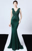 Victor Green Beaded Floral Maxi Evening Dress