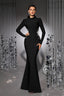 Vivienne Black Rhinestones Bandage Maxi Dress